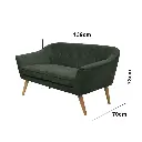 Sofa mad. Eucalipto color verde Ref:JH2101-2S \ F7030-11 (140x74x75cm)