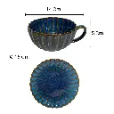 TAZAN CON PLATO PORCELANA DOLOMITA REF:HM1479/TJL-25ST626229 15.5CM 10OZ.