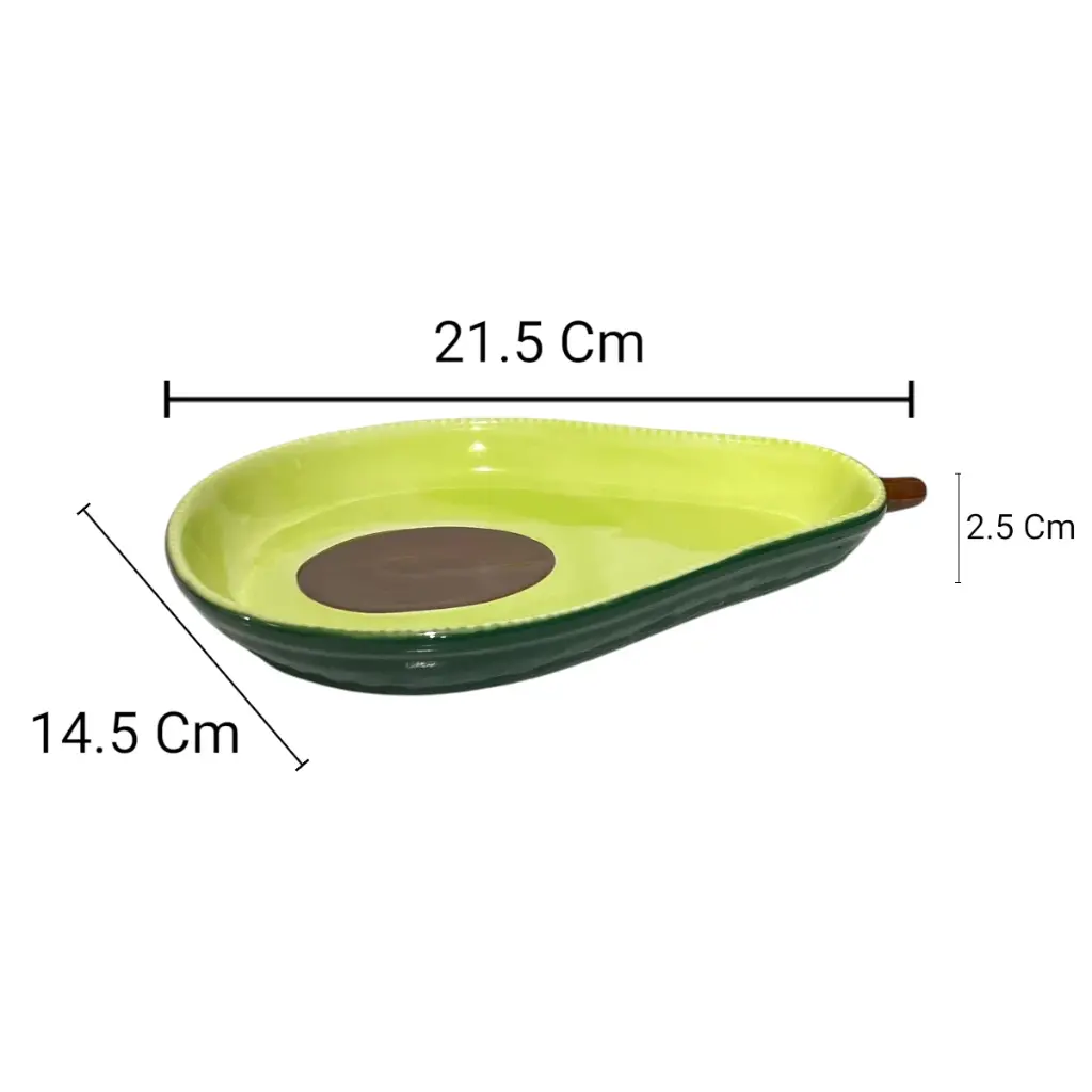 BANDEJA PORCELANA AGUACATE REF:SAN5525/99095 14.5X21.5X2.5CM