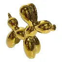 ADORNO PERRO GLOBOS DORO DE CERAMICA 12X4X11CM