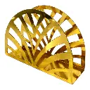 PORTA SERVILLETA DE METAL CROMADO DORADO 13X4X9CM