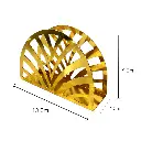 PORTA SERVILLETA DE METAL CROMADO DORADO 13X4X9CM