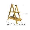 ESTANTE DE 2 PISOS DE BAMBOO 33X16X37CM