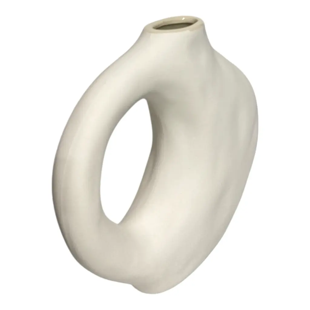 FLORERO CERAMICA BLANCO 26X7X27CM