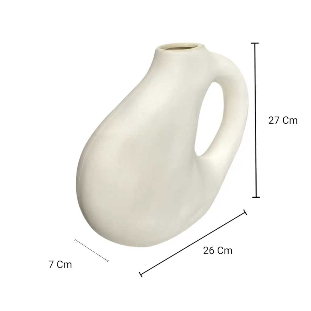 FLORERO CERAMICA BLANCO 26X7X27CM