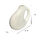 FLORERO CERAMICA BLANCO 26X7X27CM