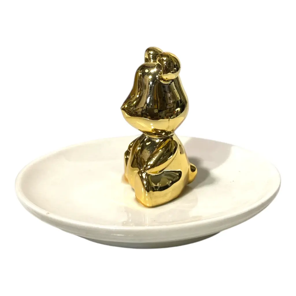 PORTA ANILLOS OSO DE PORCELANA Ø9X6CM