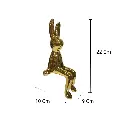 ADORNO CONEJO SENTADO PORCELANA DORADO 9X10X22CM