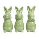 CONEJOS DE PORCELANA SETX3 LA PRUDENCIA 5X5X12.5CM