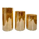 VELAS AMBAR SET X3 15-13-10CM