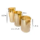 VELAS AMBAR SET X3 15-13-10CM