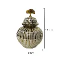 JARRON GINGER DORADO DE PORCELANA 19X26CM