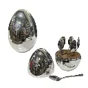 CUCHARITAS SETX6 HUEVO PLATEADO