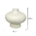 FLORERO JAPANDI T/VASIJA BLANCO DE CERAMICA Ø15X13CM