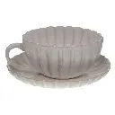 TAZA CON PLATO PORCELANA DOLOMITA REF:HM1479/TJL-25ST626229 15.5CM 10OZ.