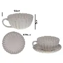 TAZA CON PLATO PORCELANA DOLOMITA REF:HM1479/TJL-25ST626229 15.5CM 10OZ.