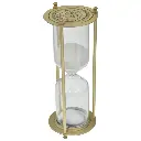 RELOJ DE ARENA DORADO, METAL Y VIDRIO REF:ES28279 8X20CM