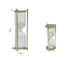 RELOJ DE ARENA DORADO, METAL Y VIDRIO REF:ES28279 8X20CM