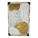 CUADRO LIENZO PETALO ORQUIDEA BLANCO ORO SURTIDO 