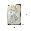 CUADRO TEX. MARGARITAS MARCO FILO DORADO 70X110CM