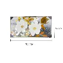 CUADRO TEX. MARGARITAS MARCO FILO DORADO 70X110CM