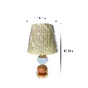 LAMPARA DE MESA DORADA/CREMA 23X37CM