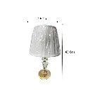 LAMPARA DE MESA DORADA/CREMA 23X37CM