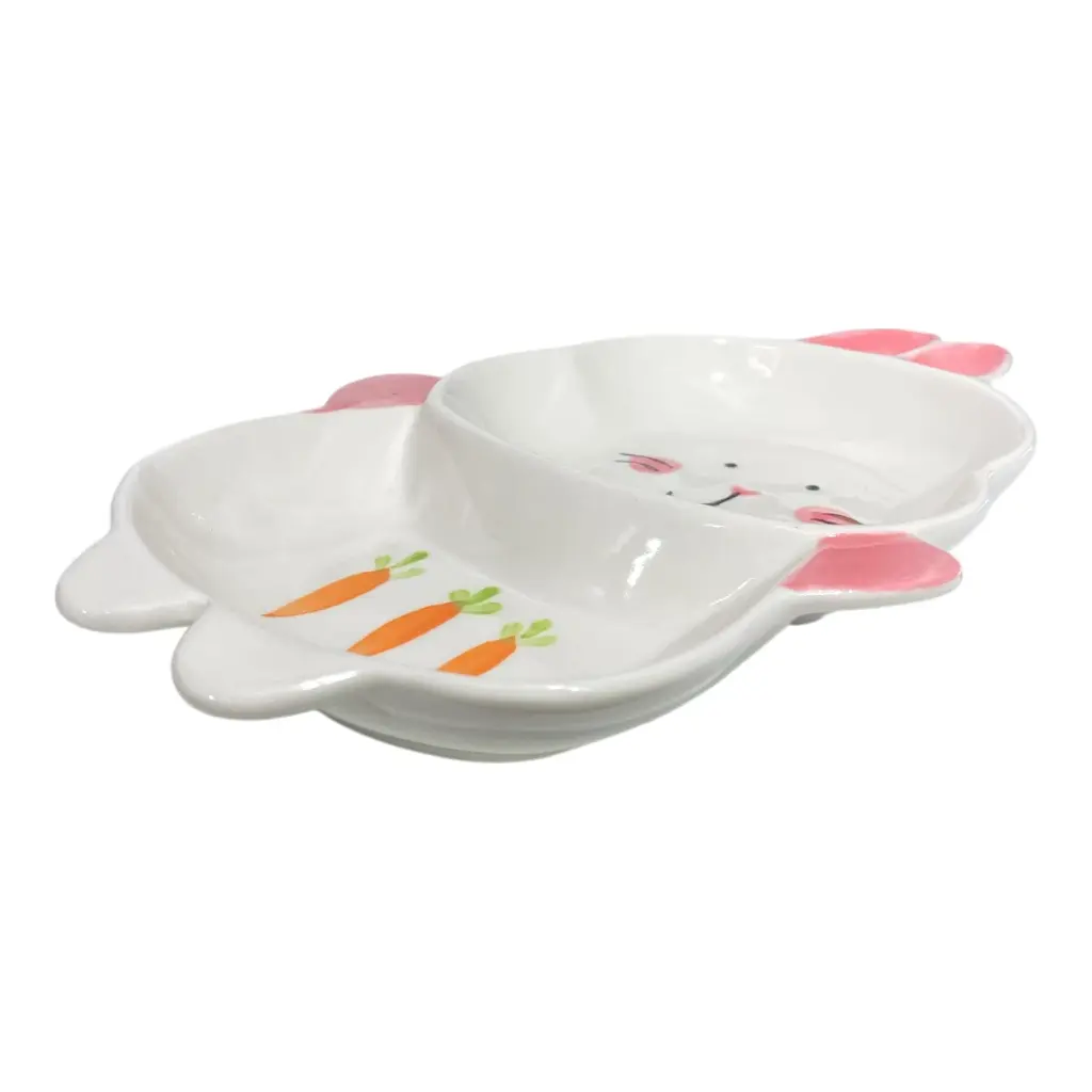 BANDEJA CONEJO, PORCELANA 25.5X16X3CM
