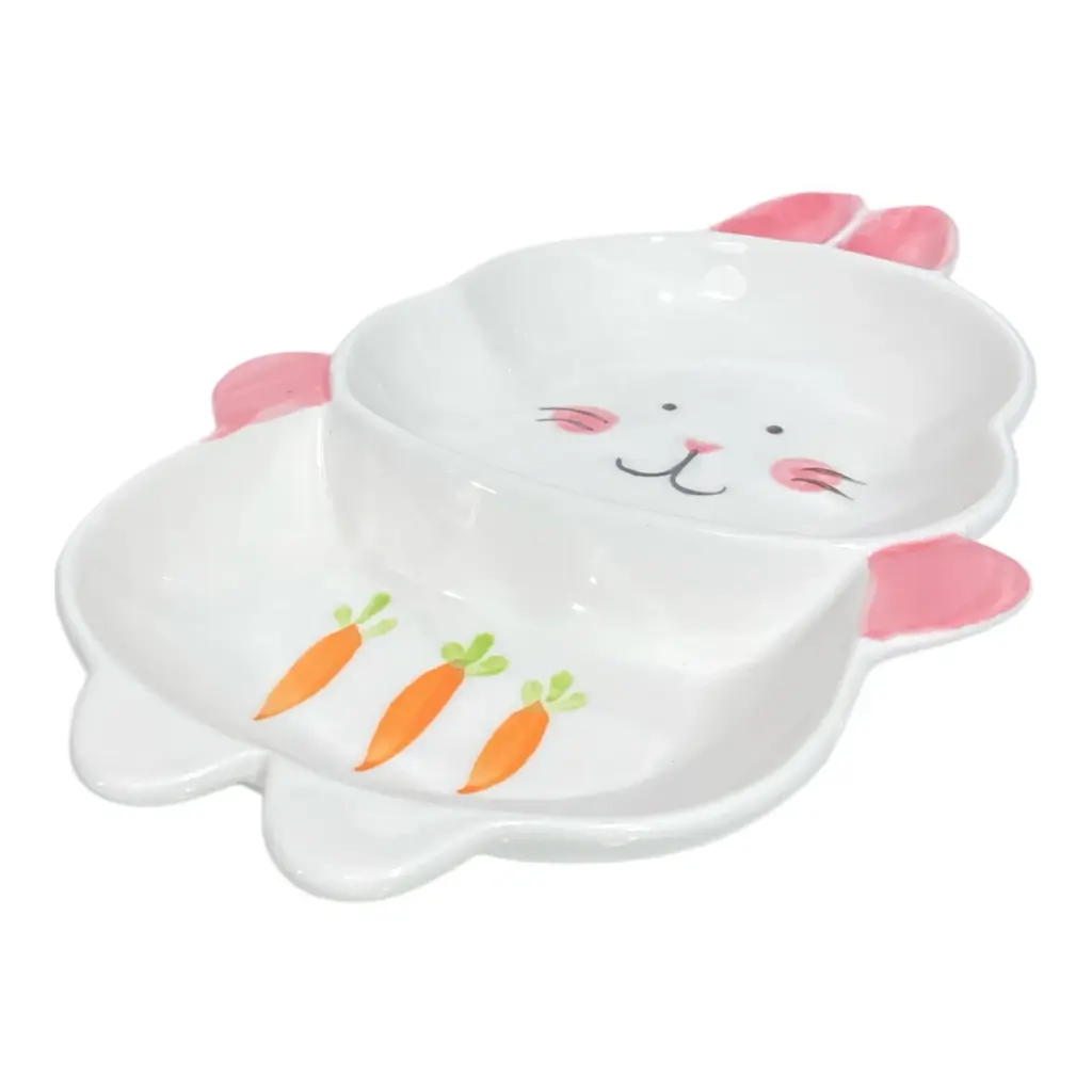 BANDEJA CONEJO, PORCELANA 25.5X16X3CM