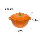 OLLA CALABAZA, PORCELANA 16X13X10CM