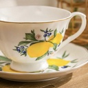 SET DE TAZAS/PLATOS LIMON X12PCS, PORCELANA