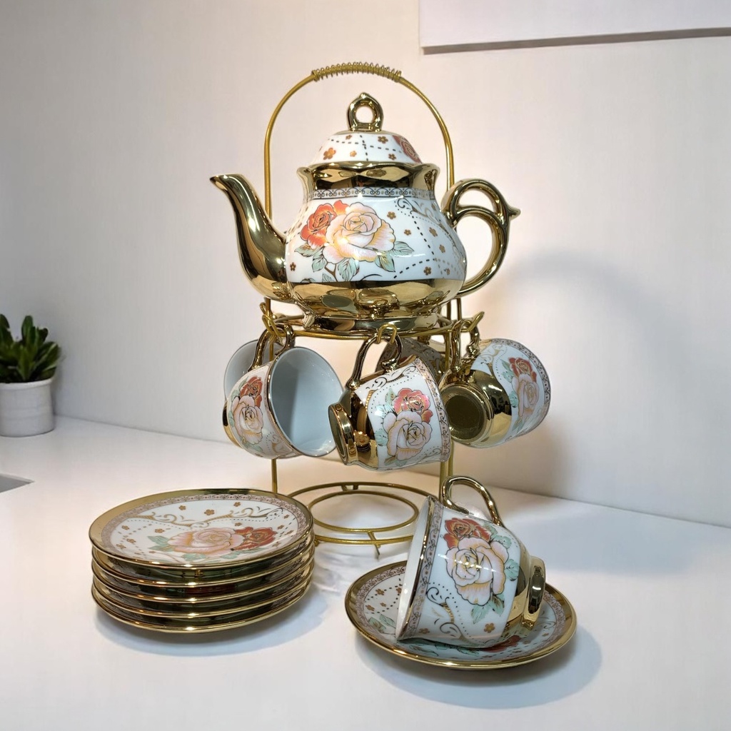 SET DE TAZA CON PLATO 13PCS. 