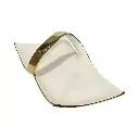 BANDEJA BLANCA/DORADA, PORCELANA 34.5X19X12CM