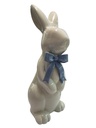 CONEJO BLANCO LAZO CELESTE PORCELANA 25.5x10CM