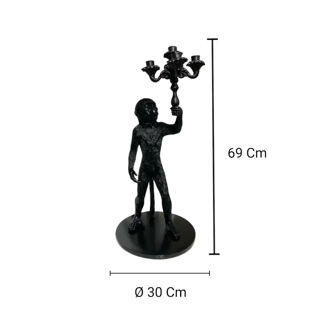 CANDELABRO MONO, POLIRESINA Ø30CMX69CM