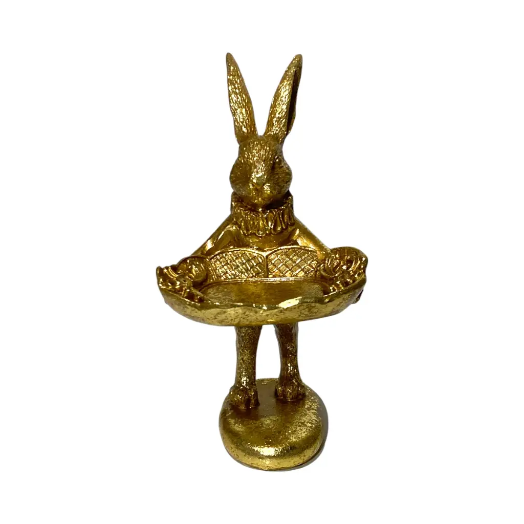 CONEJO CON CHAROL, POLIRESINA 8X8X15CM