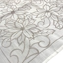 MANTEL NAVIDEÑO BLANCO PONSETIAS GRIS 85X85CM