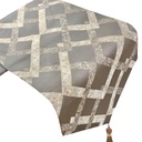 CAMINO DE MESA GRIS/DORADO 210X33CM