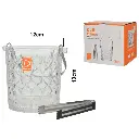 HIELERA DE VIDRIO CON PINZAS REF:IB947/G/TBT001E/L1 Ø12X13CM