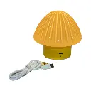 LAMPARA DE MESA CERAMICA/VIDRIO TACTIL HONGO AMARILLO REF:EF2504004-YW 12X11.5CM