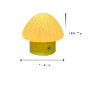 LAMPARA DE MESA CERAMICA/VIDRIO TACTIL HONGO AMARILLO REF:EF2504004-YW 12X11.5CM