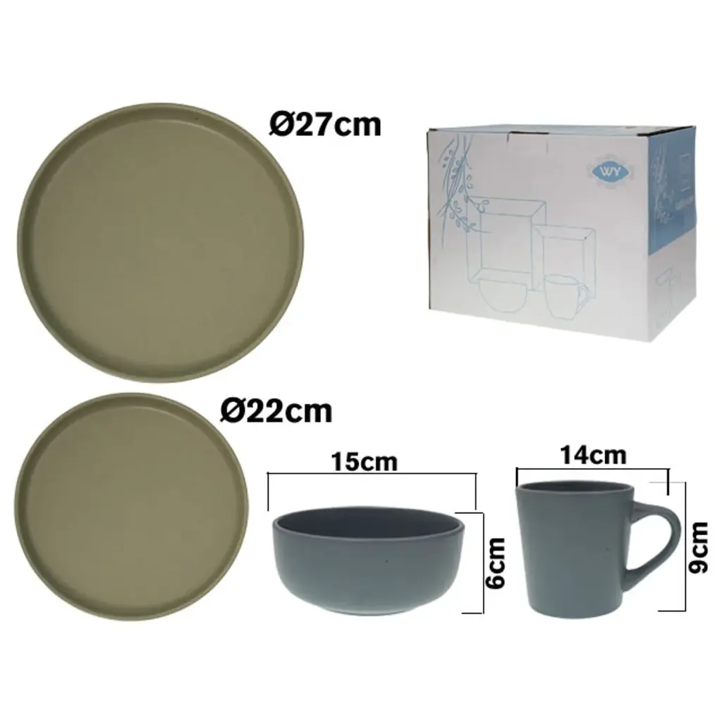 VAJILLA PORCELANA SETX16PZS. REF:HN02804-48 