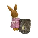CONEJO CON MACETA POLIRESINA 16X10X19CM
