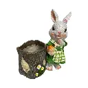 CONEJO CON MACETA POLIRESINA 16X10X19CM