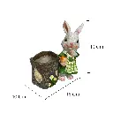 CONEJO CON MACETA POLIRESINA 16X10X19CM