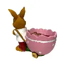 CONEJO CON MACETA POLIRESINA 16X14X18CM 