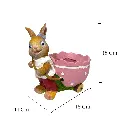 CONEJO CON MACETA POLIRESINA 16X14X18CM 