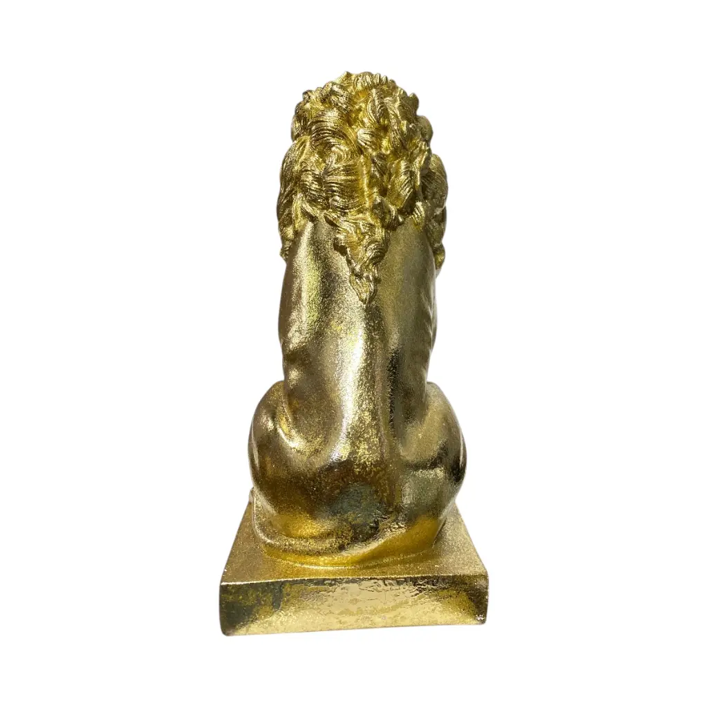 LEON DORADO POLIRESINA 9X11X20CM
