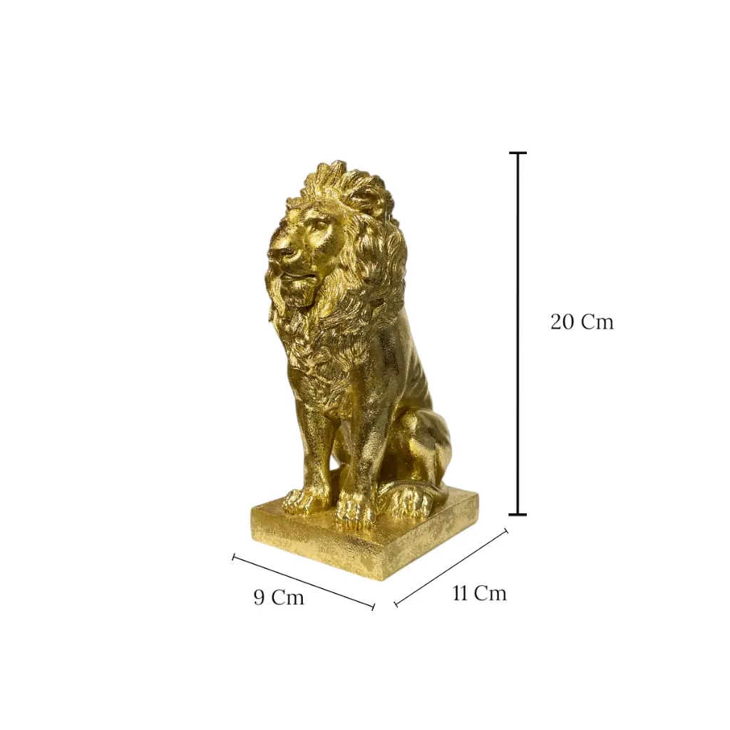 LEON DORADO POLIRESINA 9X11X20CM