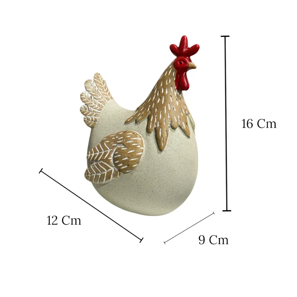 GALLINA POLIRESINA 12X9X16CM